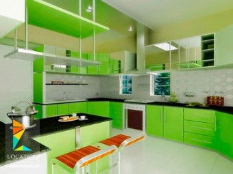 kitchen-cheap-small-green-kitchens-with-black-ubatuba-granite-countertops-and-wall-mount-range-hood-also-white-ceramic-flooring-fresh-green-kitchens-decoration